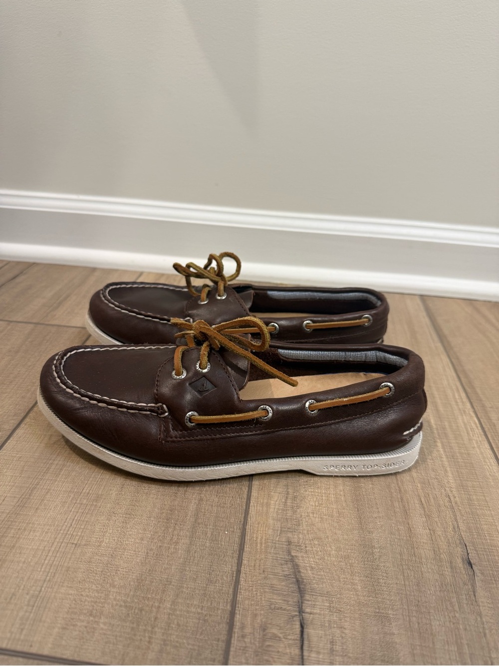 Sperry Dark Brown Leather 2-Eye Boat Shoes